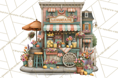 Small Town Summer Clipart PNG Scenes Product Image 5