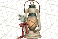 Vintage Farmhouse Christmas Decor PNG Product Image 5