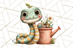 Cute Snake Clipart Pastel Reptile PNG Product Image 4
