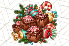 Cocoa Christmas Clipart, Chocolate Coffee Holiday PNG Product Image 4