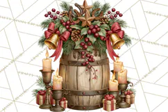 Western Christmas Clipart PNG, Cowboy Christmas, Rustic Product Image 5