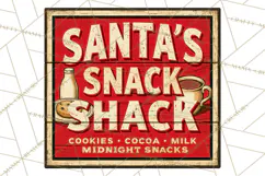Vintage Christmas Signs Clipart PNG Product Image 2