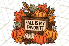 Cozy Fall Clipart PNG Autumn Harvest Illustrations Product Image 2