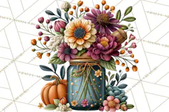 Halloween Floral Clipart PNG Spooky Flowers Images Product Image 2
