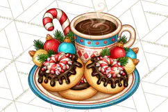 Cocoa Christmas Clipart, Chocolate Coffee Holiday PNG Product Image 3