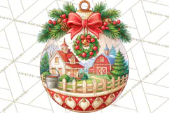 Multi Themed Christmas Ornament Clipart PNG Product Image 2