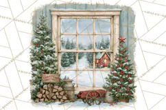 Christmas Through The Window PNG Clipart Product Image 2