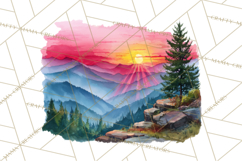 Watercolor Inspirational Landscape Backgrounds Product Image 5