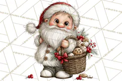 Santa Christmas Clipart, Cute Whimsical Santa PNG, Christmas Product Image 4