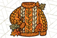 Cozy Fall Clipart PNG Autumn Harvest Illustrations Product Image 4