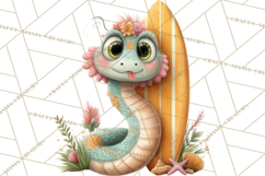 Cute Snake Clipart Pastel Reptile PNG Product Image 3
