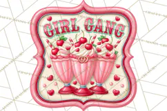 Girl Power Retro Diner Sign PNG Clipart Product Image 3
