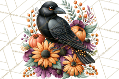 Halloween Floral Clipart PNG Spooky Flowers Images Product Image 4