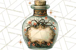 Vintage Witch Apothecary Clipart PNG, Halloween Magic Product Image 4