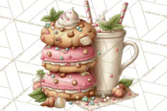 Milk Cookies Candy Chocolate Dessert Clipart PNG Product Image 3