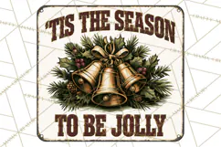 Vintage Christmas Metal Sign Clipart, Funny, Inspirational Product Image 3