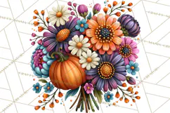 Halloween Floral Clipart PNG Spooky Flowers Images Product Image 3