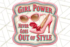 Girl Power Retro Diner Sign PNG Clipart Product Image 2
