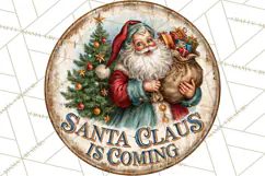 Mid Century Christmas Vintage Signs | Round Door Sign Design Product Image 3