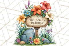 Heartfelt Inspirational Floral PNG Clipart Product Image 4