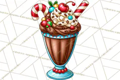 Cocoa Christmas Clipart, Chocolate Coffee Holiday PNG Product Image 5