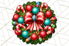 Christmas Retro Diner Clipart PNG 1950s Holiday Food & Decor Product Image 4