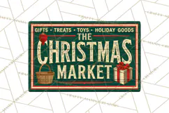 Vintage Christmas Signs Clipart PNG Product Image 4