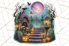 Halloween Graveyard Clipart PNG Product Image 4