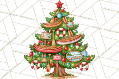 Multi Themed Christmas Trees Clipart PNG Product Image 5