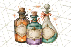 Vintage Witch Apothecary Clipart PNG, Halloween Magic Product Image 5