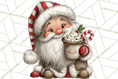 Santa Christmas Clipart, Cute Whimsical Santa PNG, Christmas Product Image 5