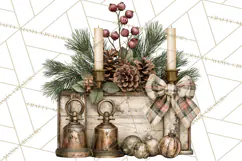 Vintage Farmhouse Christmas Decor PNG Product Image 5
