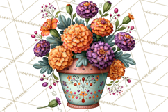 Halloween Floral Clipart PNG Spooky Flowers Images Product Image 5