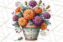 Halloween Floral Clipart PNG Spooky Flowers Images Product Image 5