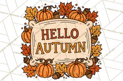 Cozy Fall Clipart PNG Autumn Harvest Illustrations Product Image 5