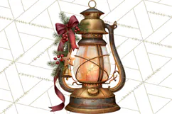 Western Christmas Clipart PNG, Cowboy Christmas, Rustic Product Image 2