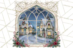 Christmas Through The Window PNG Clipart Product Image 2