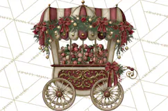 Christmas Circus Clipart, Vintage Christmas Circus PNG Product Image 2