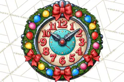 Christmas Retro Diner Clipart PNG 1950s Holiday Food & Decor Product Image 2