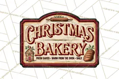 Vintage Christmas Signs Clipart PNG Product Image 2