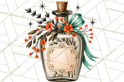 Vintage Witch Apothecary Clipart PNG, Halloween Magic Product Image 2