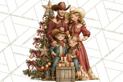 Western Christmas Clipart PNG, Cowboy Christmas, Rustic Product Image 3