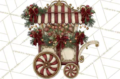 Christmas Circus Clipart, Vintage Christmas Circus PNG Product Image 3