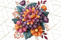 Halloween Floral Clipart PNG Spooky Flowers Images Product Image 3