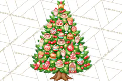 Multi Themed Christmas Trees Clipart PNG Product Image 3