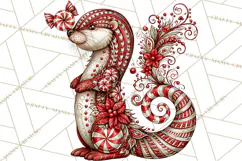 Whimsical Peppermint Animal PNG Christmas Clipart Product Image 3