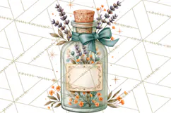 Vintage Witch Apothecary Clipart PNG, Halloween Magic Product Image 3