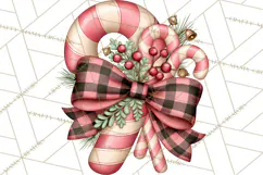 Buffalo Plaid Christmas PNG Clipart Product Image 3