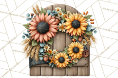 Inspirational Farmhouse Sunflower Clipart PNG Product Image 4