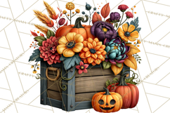 Halloween Floral Clipart PNG Spooky Flowers Images Product Image 4